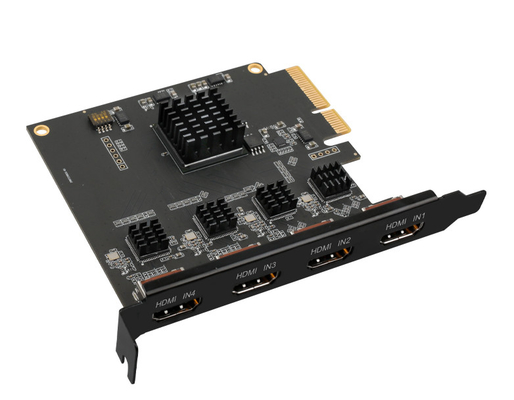解像度 4 チャネル PCIe ビデオ カード 同時に表示と切り替える