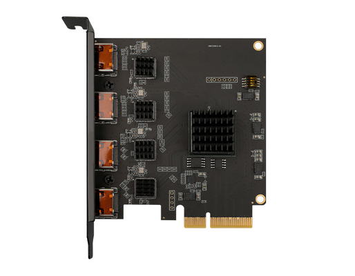 解像度 4 チャネル PCIe ビデオ カード 同時に表示と切り替える