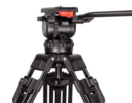 プロのビデオ撮影 カーボンファイバー 三脚 75mm ボウル直径 単手柄