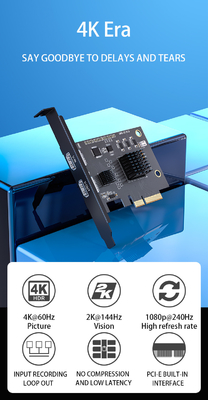 プロのSMDマウントタイプ 4Kオーディオビデオキャプチャカード,ライブ録音とOBS