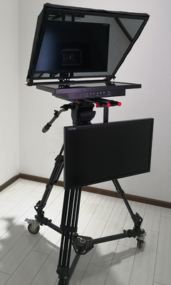 三脚座とキャスター メタルユニバーサル テレプロンプター TP150 HD反射 DSLR